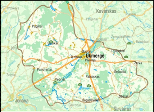 Map of Ukmerg